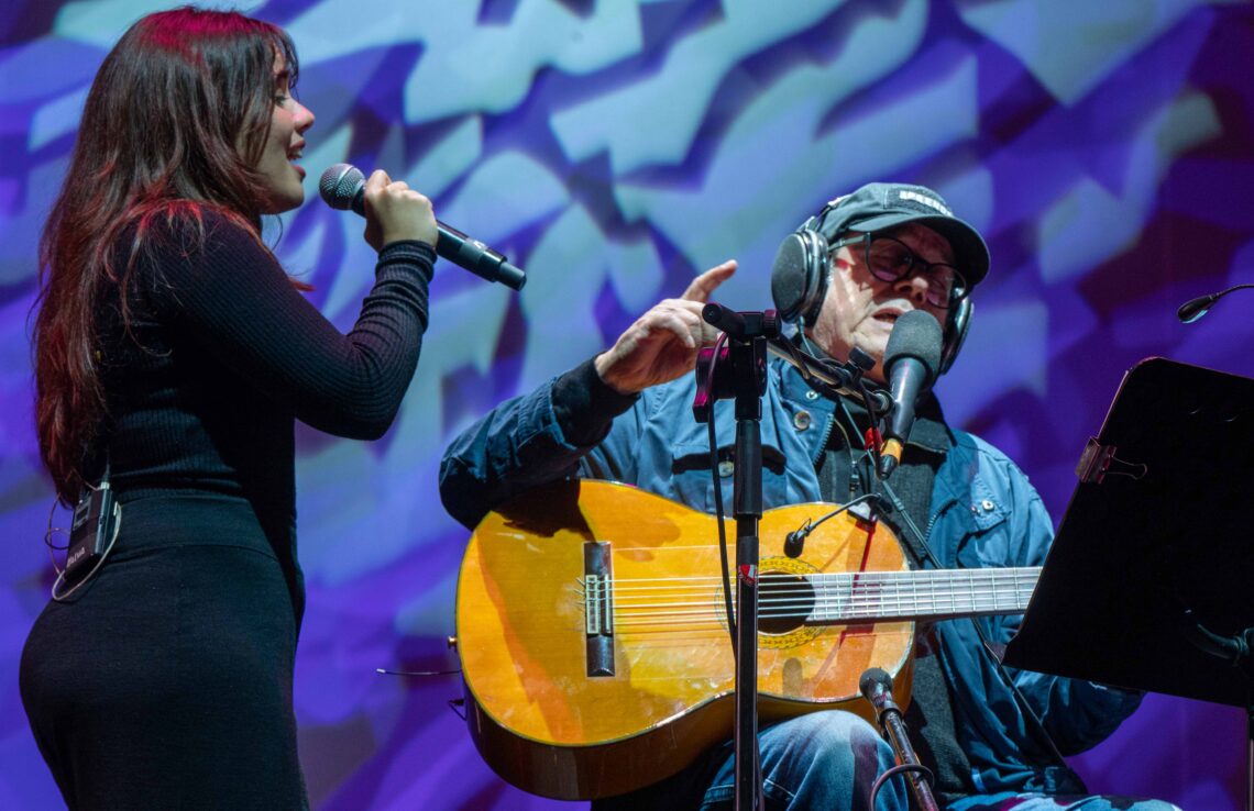 Silvio Rodríguez y Malva Rodríguez en Lima